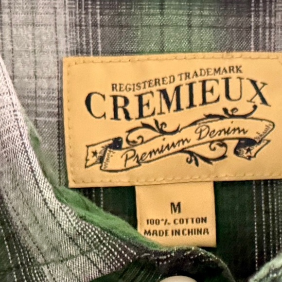 Daniel Cremieux Premium Men’s Green Plaid Long Sleeve Western Shirt — Size M - Picture 9 of 13